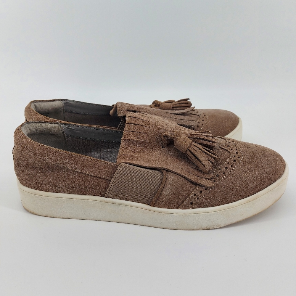 Com + Sens slip on preppy sneakers Brown Leather Size 7.5